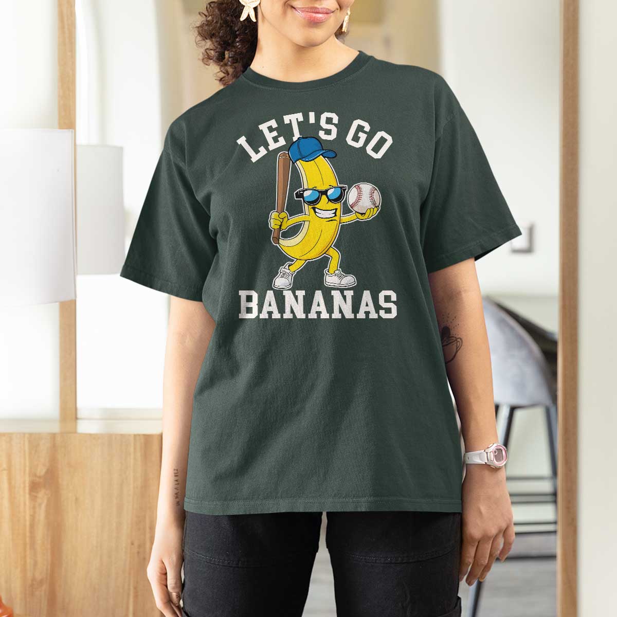 Funny Banana T Shirt For Women Lets Go Bananas - Wonder Print Shop