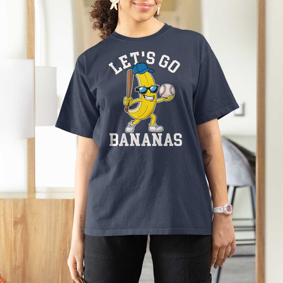 Funny Banana T Shirt For Women Lets Go Bananas - Wonder Print Shop