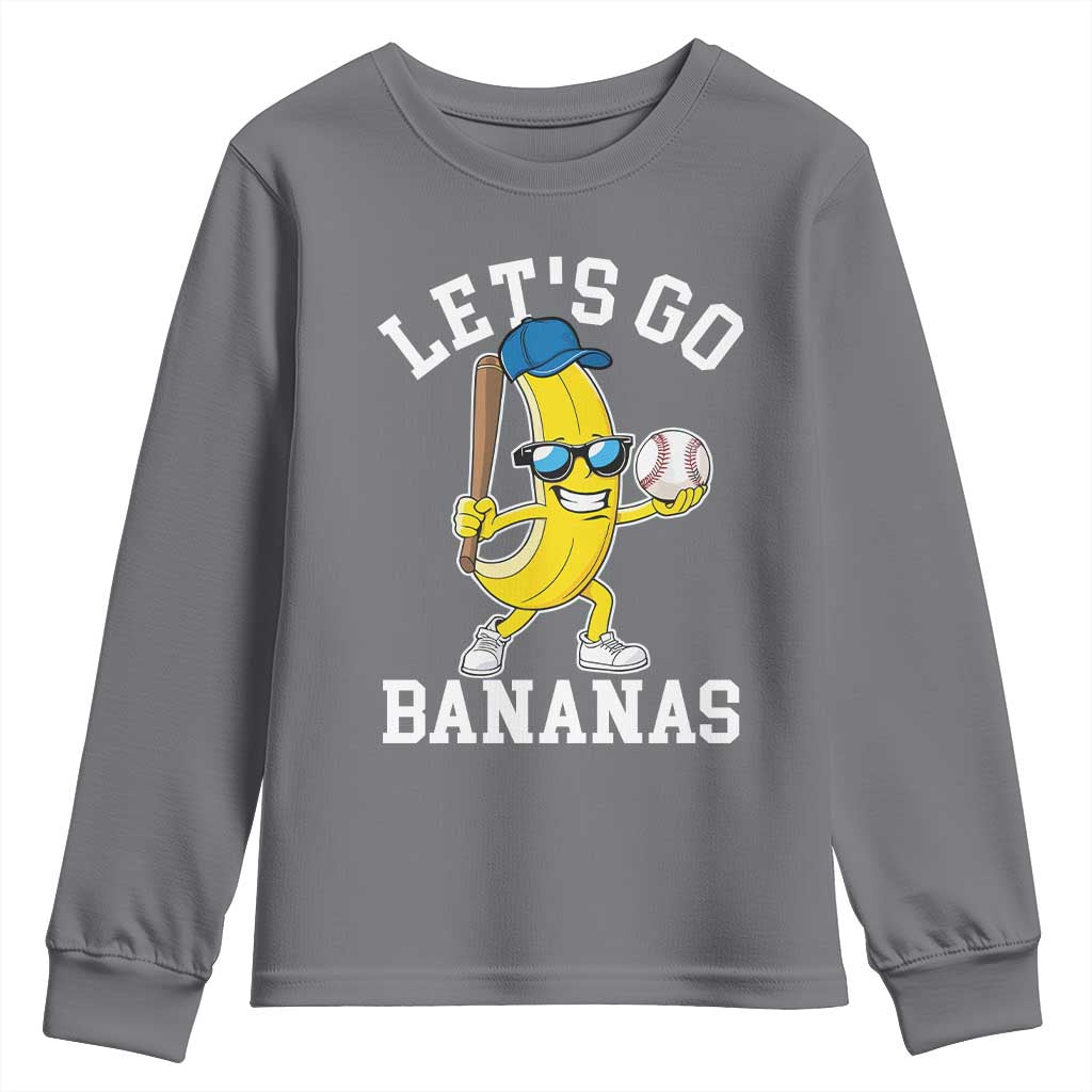Funny Banana Youth Sweatshirt Lets Go Bananas - Wonder Print Shop