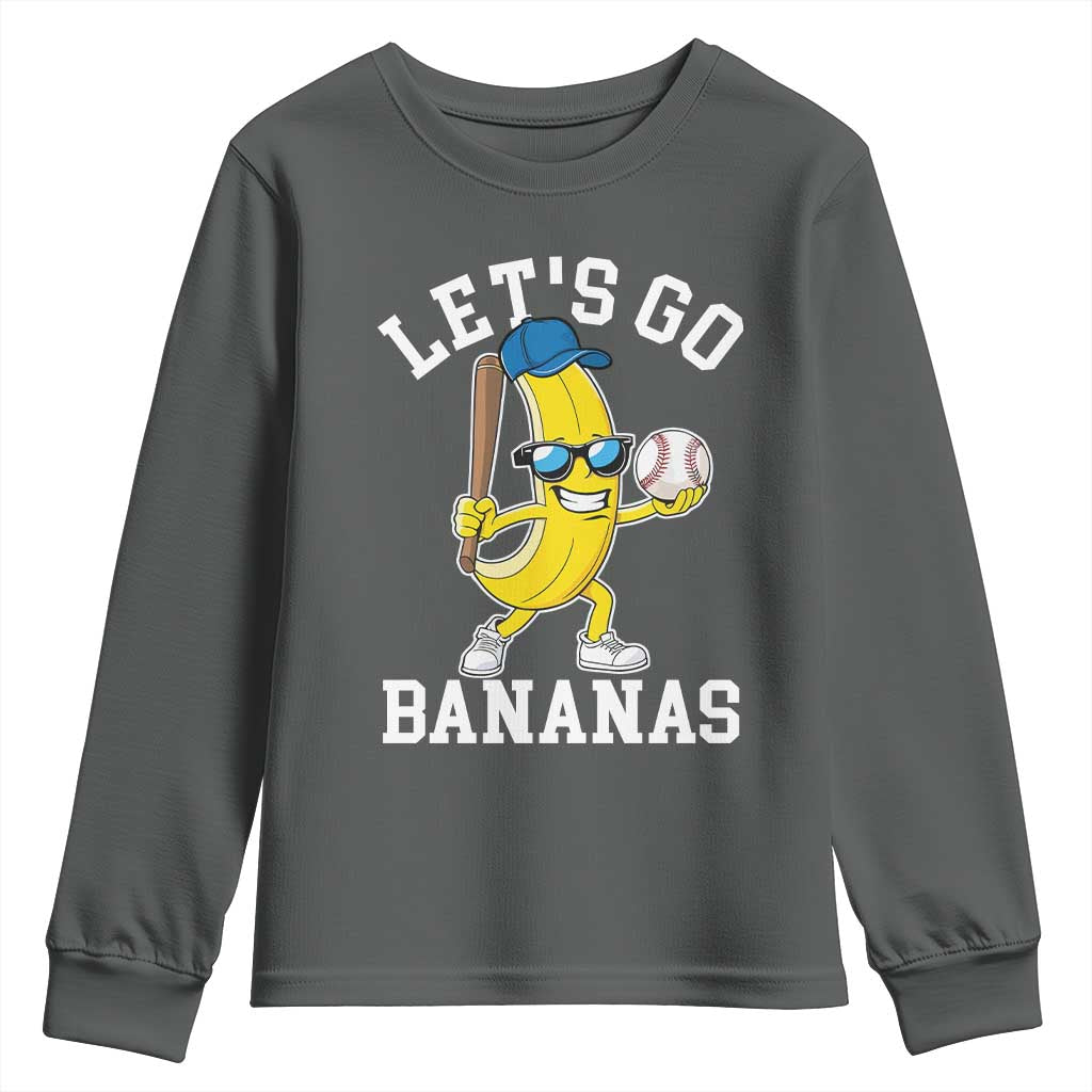 Funny Banana Youth Sweatshirt Lets Go Bananas - Wonder Print Shop