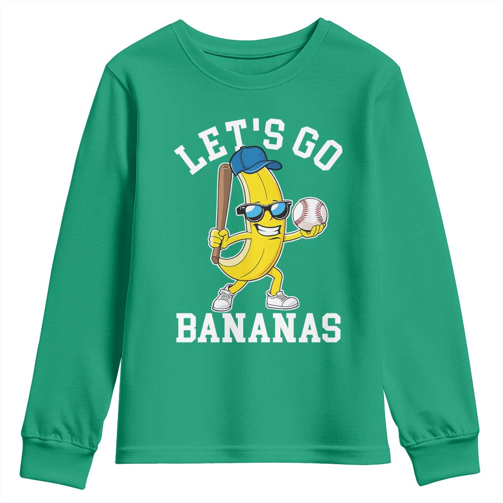 Funny Banana Youth Sweatshirt Lets Go Bananas - Wonder Print Shop