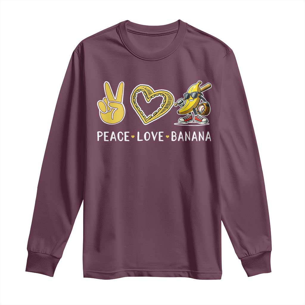 Funny Love Bananas Long Sleeve Shirt Cute Banana Gifts - Wonder Print Shop