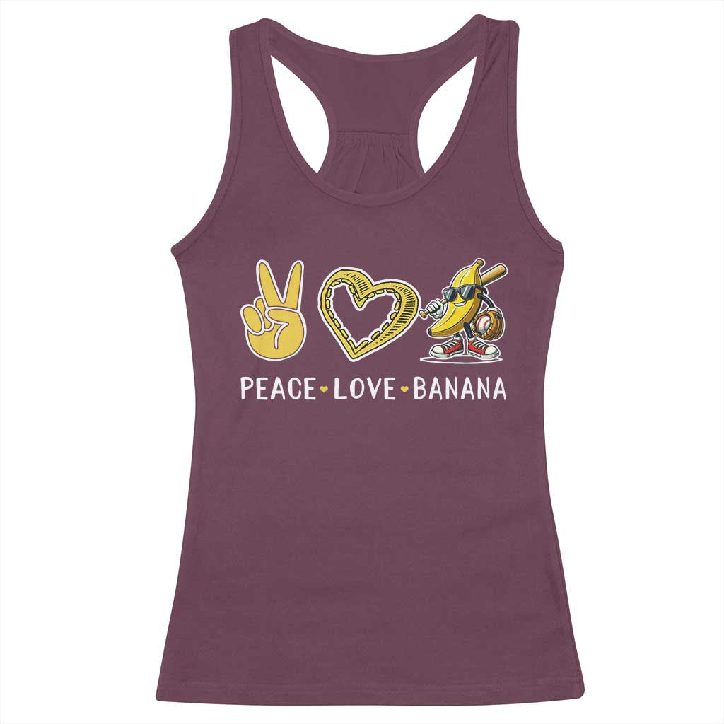Funny Love Bananas Racerback Tank Top Cute Banana Gifts - Wonder Print Shop