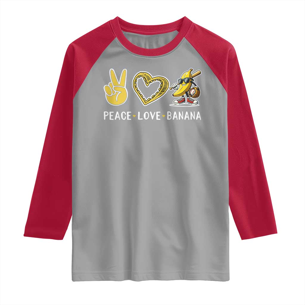 Funny Love Bananas Raglan Shirt Cute Banana Gifts - Wonder Print Shop