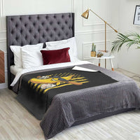 Retro Bananas Throw Blanket Vintage American Flag Banana Lover - Wonder Print Shop