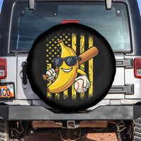 Retro Bananas Spare Tire Cover Vintage American Flag Banana Lover - Wonder Print Shop
