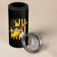 Retro Bananas 4 in 1 Can Cooler Tumbler Vintage American Flag Banana Lover - Wonder Print Shop