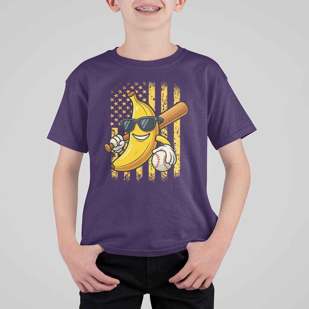 Retro Bananas T Shirt For Kid Vintage American Flag Banana Lover - Wonder Print Shop
