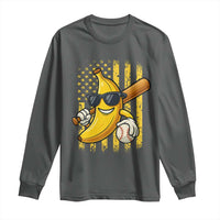 Retro Bananas Long Sleeve Shirt Vintage American Flag Banana Lover - Wonder Print Shop