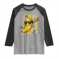 Retro Bananas Raglan Shirt Vintage American Flag Banana Lover - Wonder Print Shop