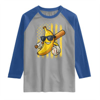 Retro Bananas Raglan Shirt Vintage American Flag Banana Lover - Wonder Print Shop