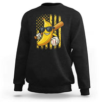 Retro Bananas Sweatshirt Vintage American Flag Banana Lover - Wonder Print Shop