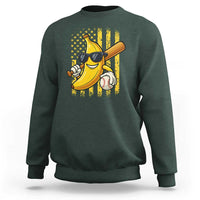 Retro Bananas Sweatshirt Vintage American Flag Banana Lover - Wonder Print Shop