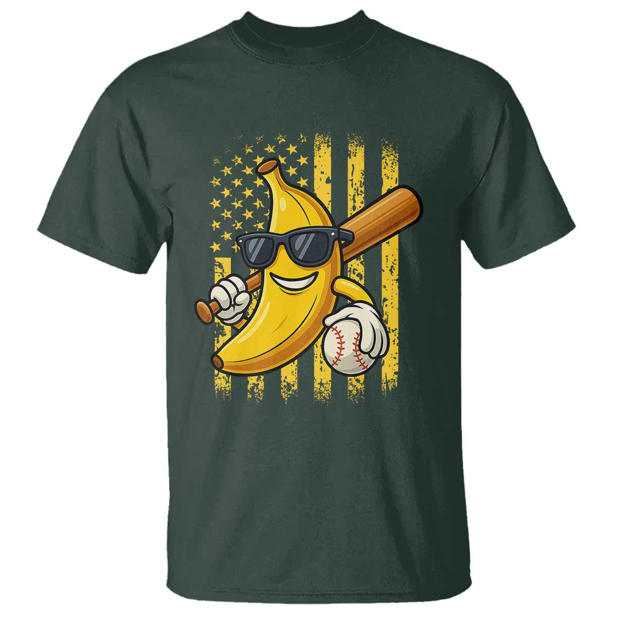 Retro Bananas T Shirt Vintage American Flag Banana Lover - Wonder Print Shop