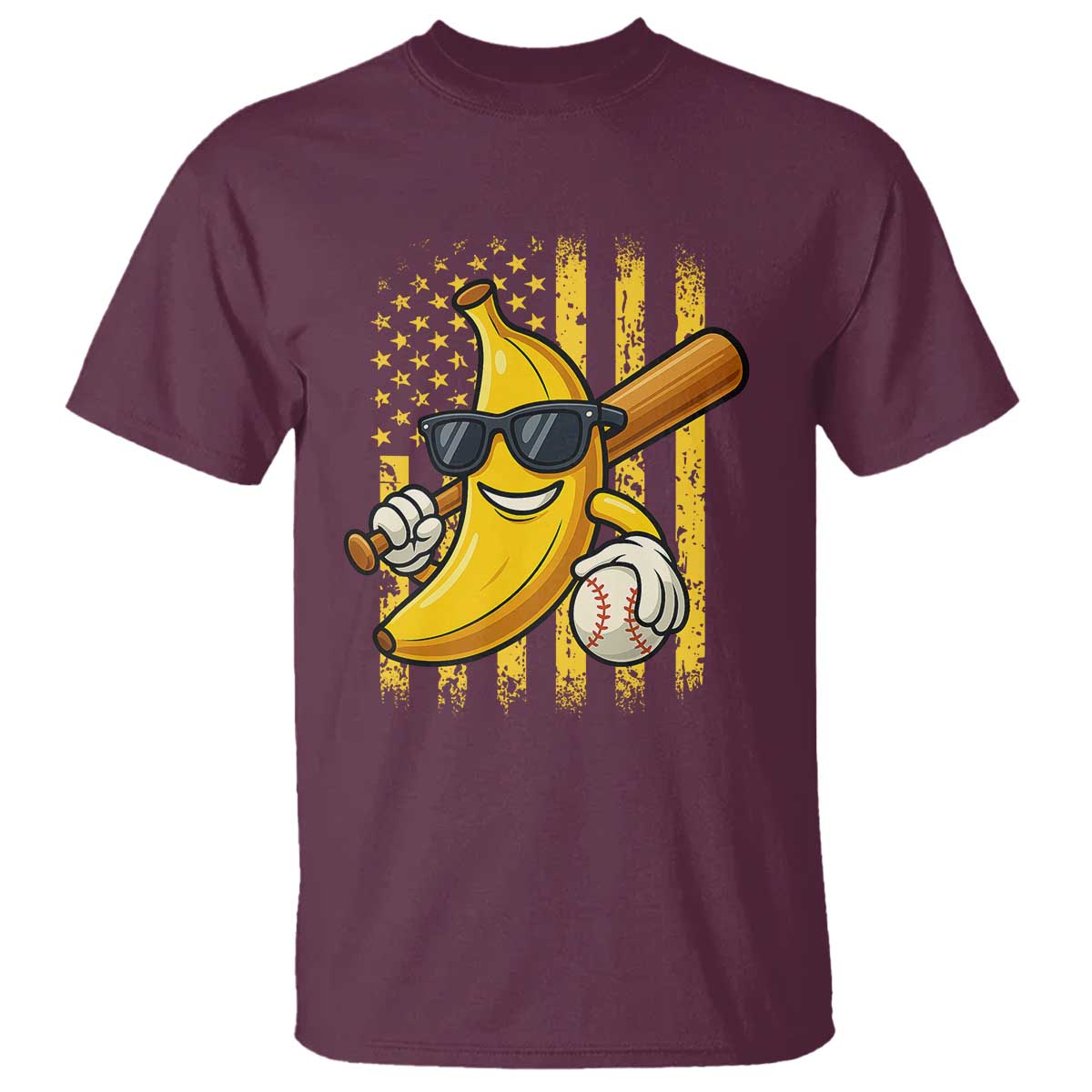 Retro Bananas T Shirt Vintage American Flag Banana Lover - Wonder Print Shop
