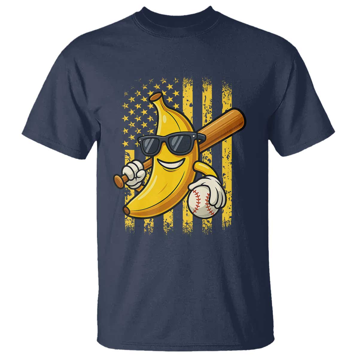 Retro Bananas T Shirt Vintage American Flag Banana Lover - Wonder Print Shop