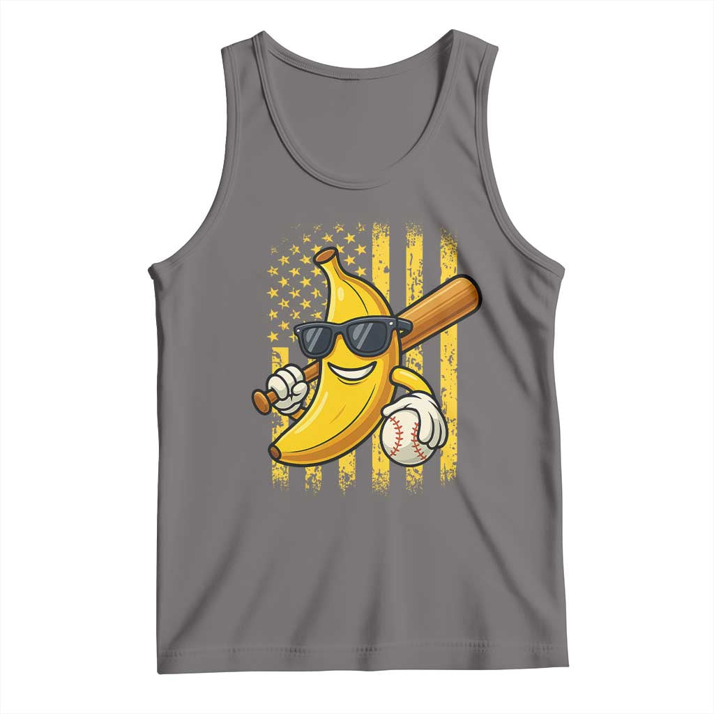 Retro Bananas Tank Top Vintage American Flag Banana Lover - Wonder Print Shop