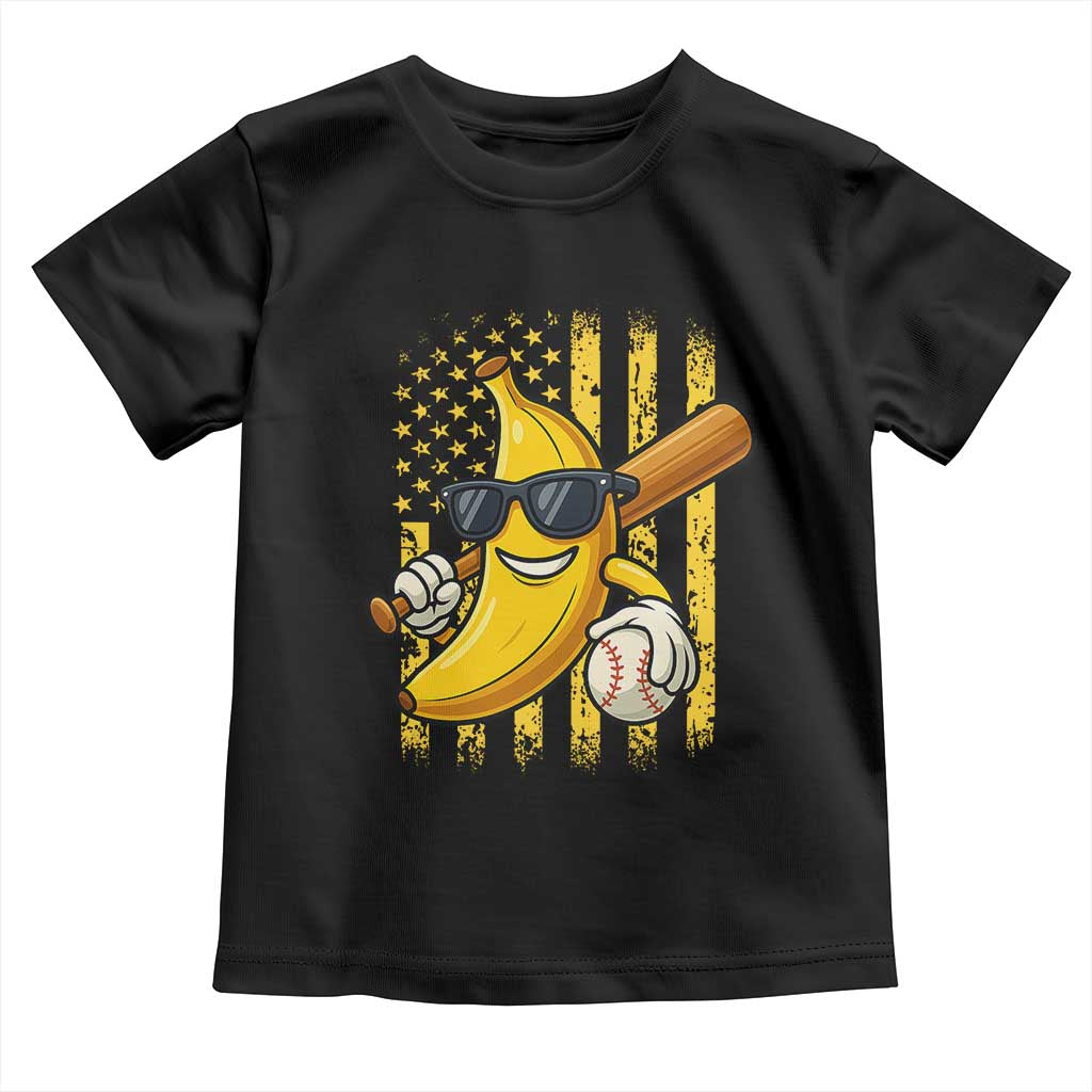 Retro Bananas Toddler T Shirt Vintage American Flag Banana Lover - Wonder Print Shop