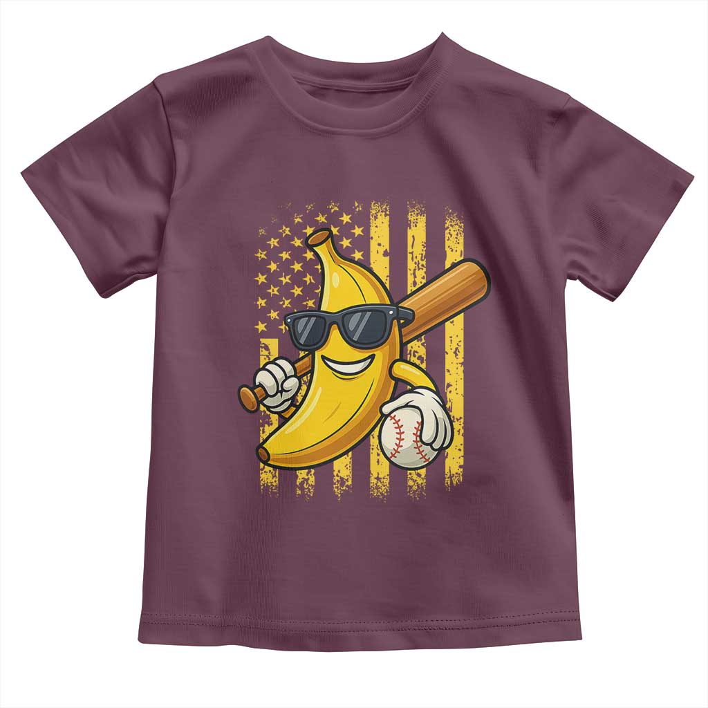 Retro Bananas Toddler T Shirt Vintage American Flag Banana Lover - Wonder Print Shop