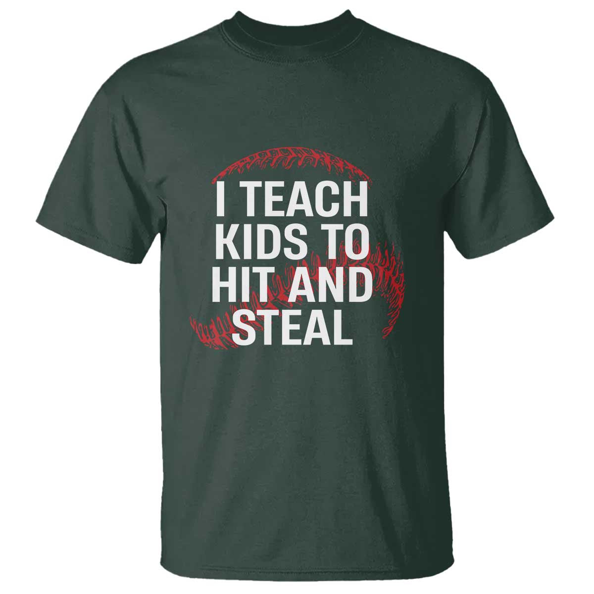 Baseball Coach T Shirt I Teach Kids To Hit And Steal