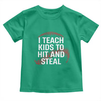 Baseball Coach Toddler T Shirt I Teach Kids To Hit And Steal
