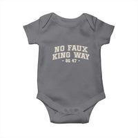 Snarky No Kings In America Baby Onesie No Faux King Way 86 47 Vintage Retro