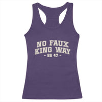 Snarky No Kings In America Racerback Tank Top No Faux King Way 86 47 Vintage Retro
