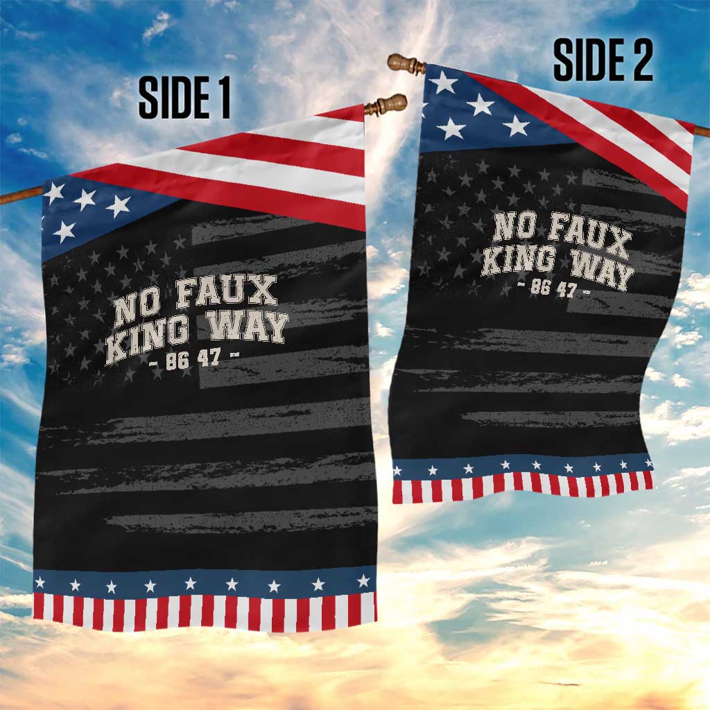 Snarky No Kings In America Garden Flag No Faux King Way 86 47 Vintage Retro