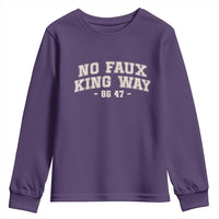 Snarky No Kings In America Youth Sweatshirt No Faux King Way 86 47 Vintage Retro