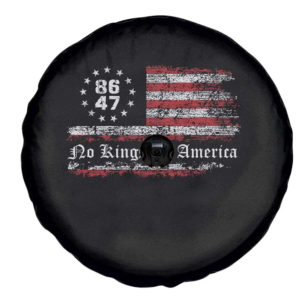 No Kings in America Spare Tire Cover 86 47 US Flag Impeach 47