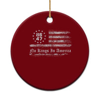 No Kings in America Ceramic Ornament 86 47 US Flag Impeach 47 - Wonder Print Shop
