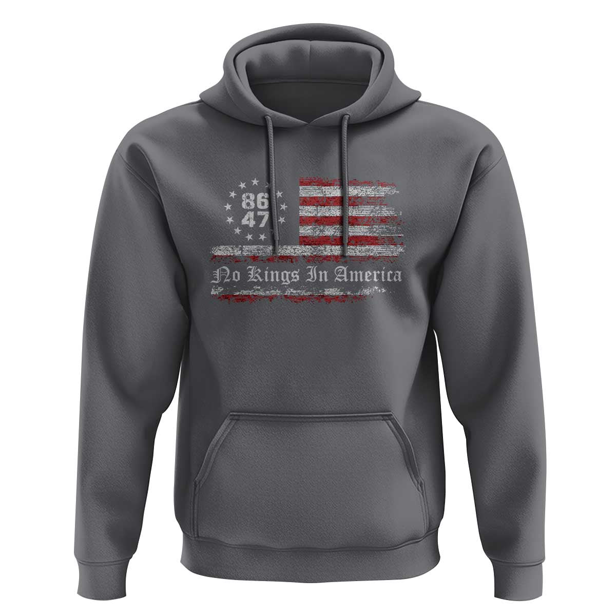 No Kings in America Hoodie 86 47 US Flag Impeach 47