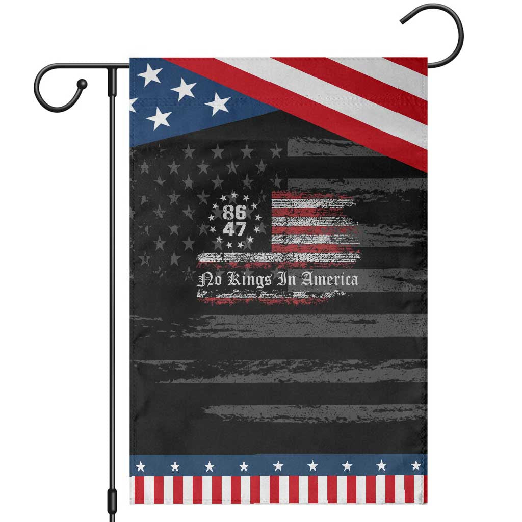 No Kings in America Garden Flag 86 47 US Flag Impeach 47