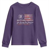 No Kings in America Youth Sweatshirt 86 47 US Flag Impeach 47