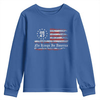 No Kings in America Youth Sweatshirt 86 47 US Flag Impeach 47
