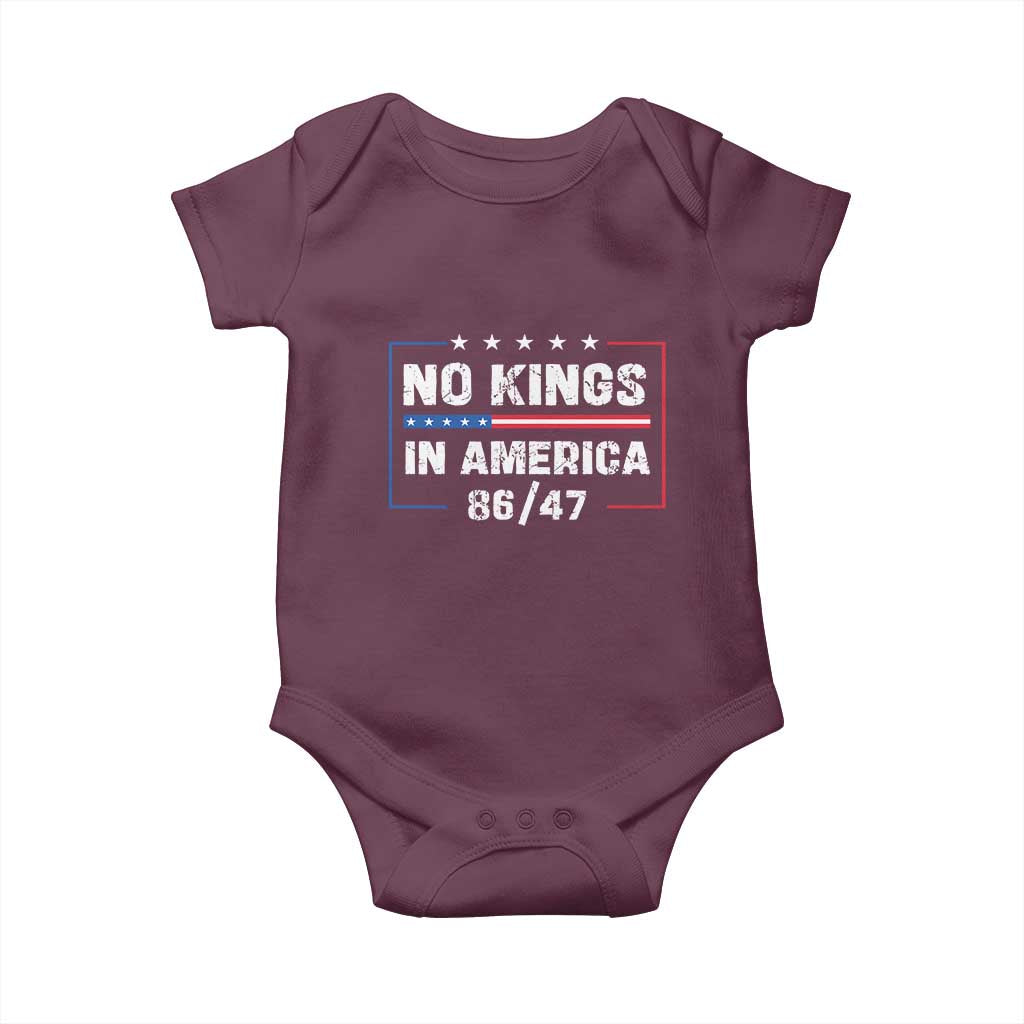 No Kings in America Baby Onesie 86 47 Impeach 47