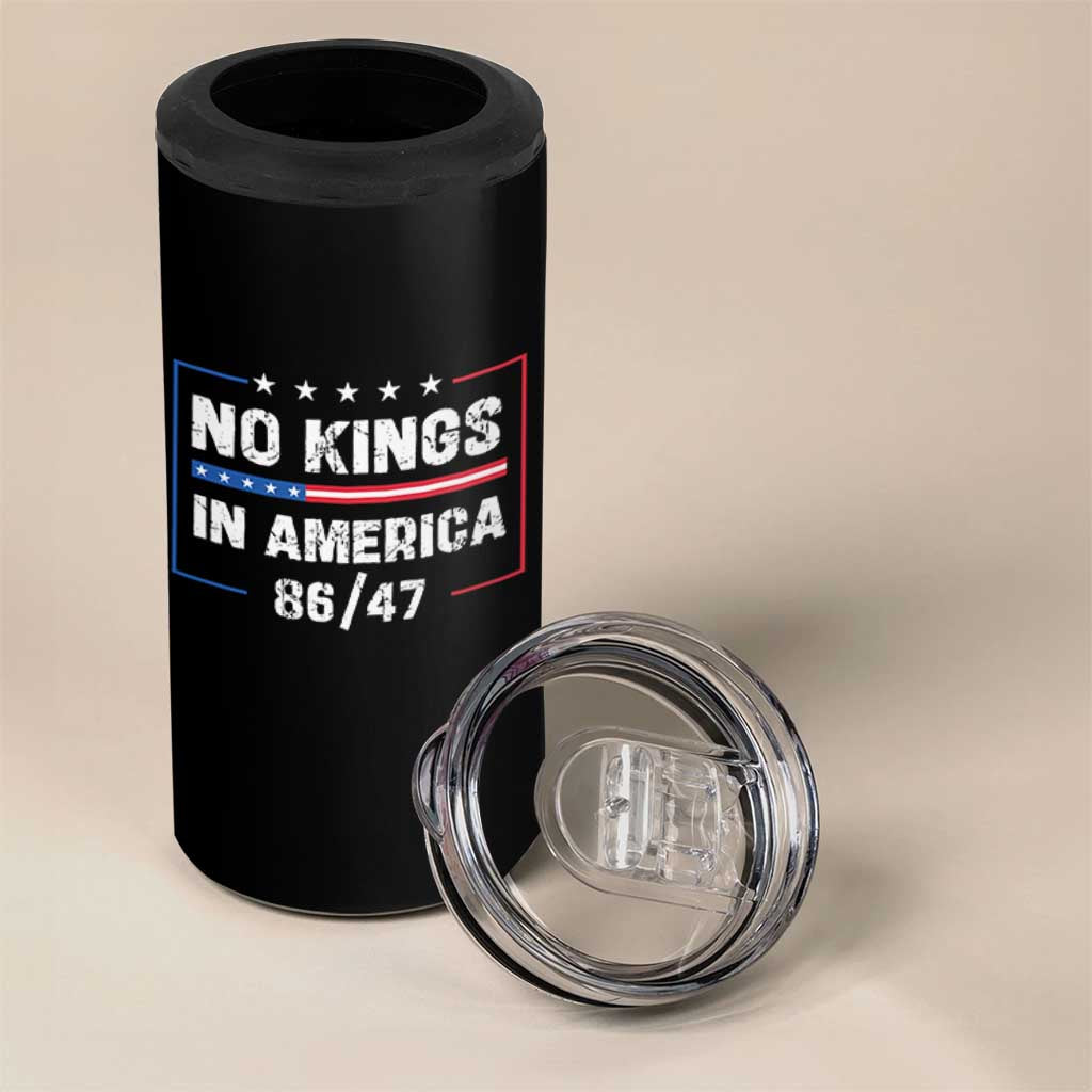 No Kings in America 4 in 1 Can Cooler Tumbler 86 47 Impeach 47