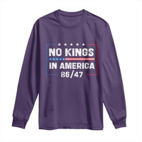 No Kings in America Long Sleeve Shirt 86 47 Impeach 47