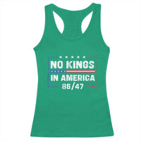 No Kings in America Racerback Tank Top 86 47 Impeach 47