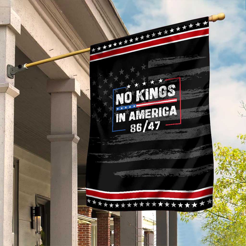 No Kings in America Garden Flag 86 47 Impeach 47