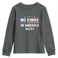 No Kings in America Youth Sweatshirt 86 47 Impeach 47