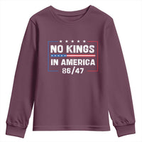 No Kings in America Youth Sweatshirt 86 47 Impeach 47
