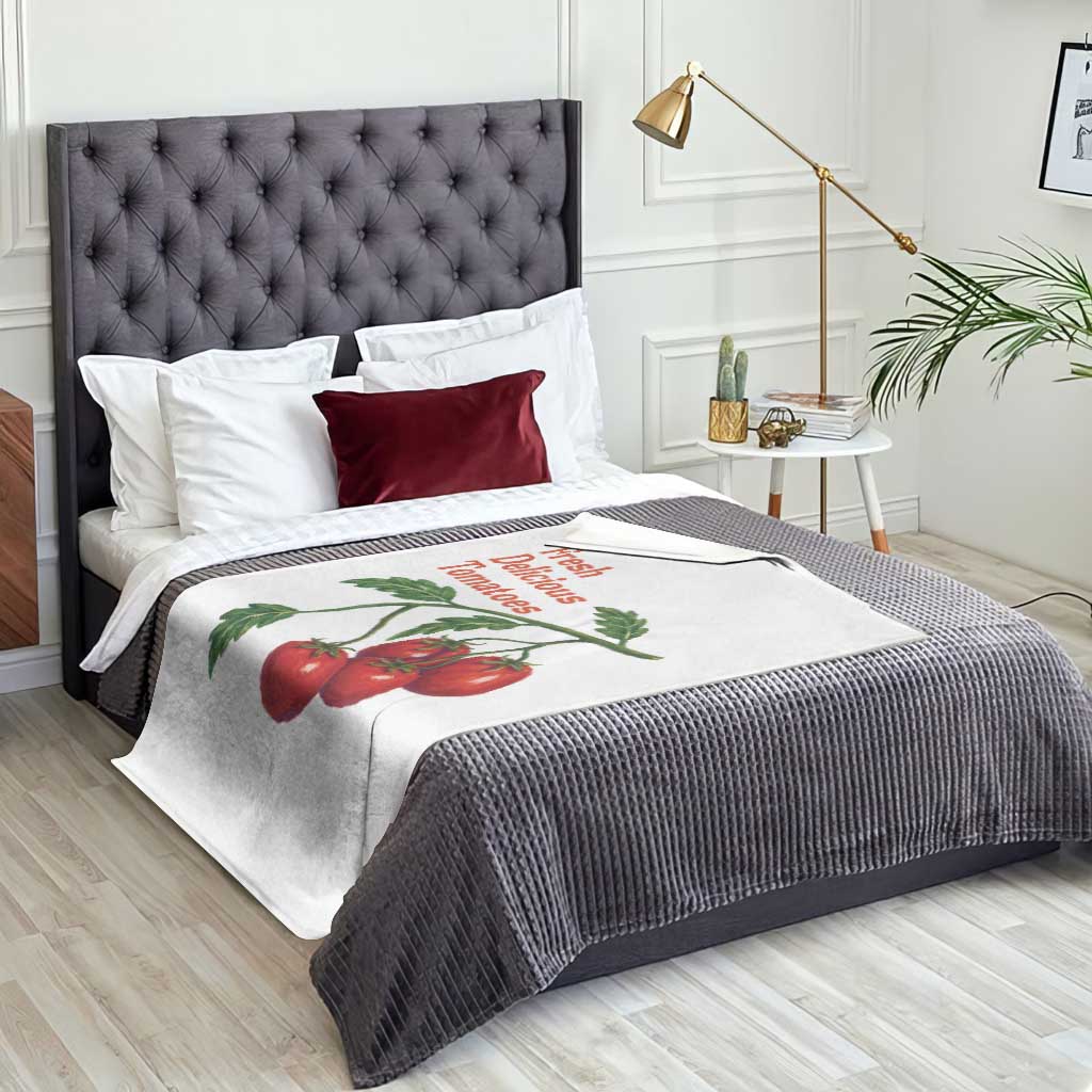 Subtle FDT Throw Blanket Fresh Delicious Tomatoes Retro Tomato Vine Graphic Political Humor
