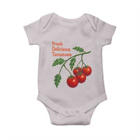 Subtle FDT Baby Onesie Fresh Delicious Tomatoes Retro Tomato Vine Graphic Political Humor