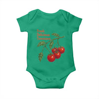 Subtle FDT Baby Onesie Fresh Delicious Tomatoes Retro Tomato Vine Graphic Political Humor