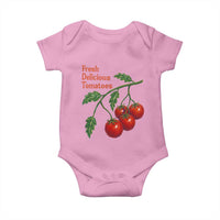 Subtle FDT Baby Onesie Fresh Delicious Tomatoes Retro Tomato Vine Graphic Political Humor