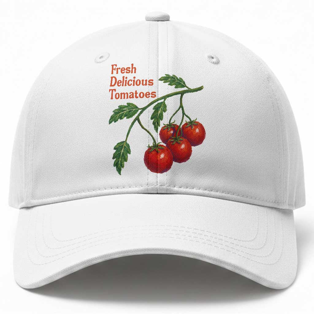 Subtle FDT Baseball Cap Fresh Delicious Tomatoes Retro Tomato Vine Graphic Political Humor
