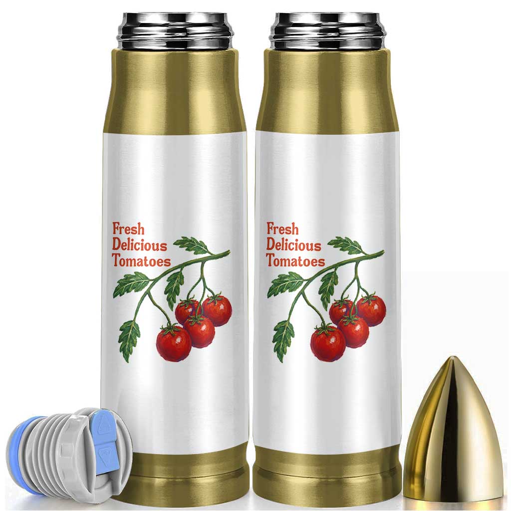 Subtle FDT Bullet Tumbler Fresh Delicious Tomatoes Retro Tomato Vine Graphic Political Humor