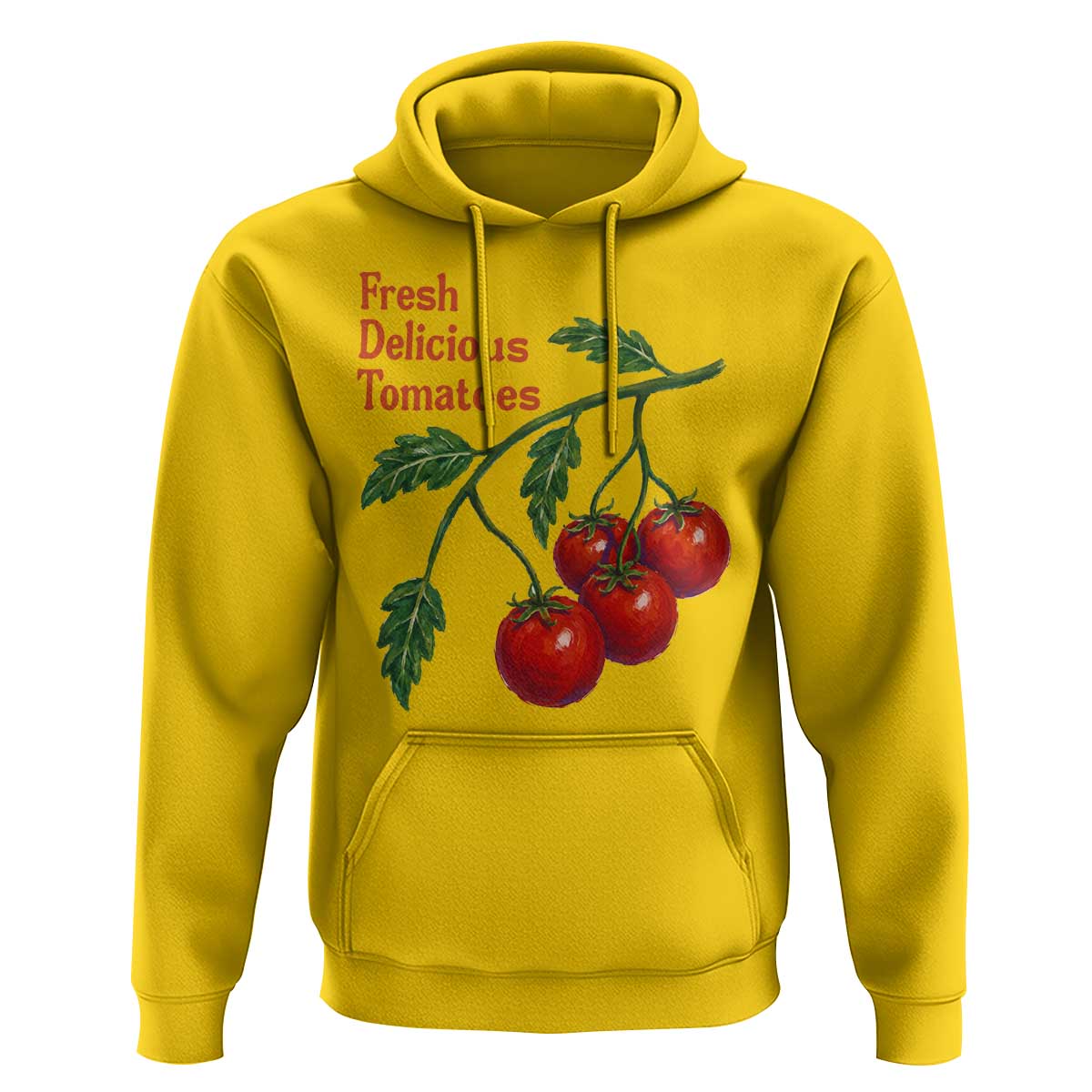Subtle FDT Hoodie Fresh Delicious Tomatoes Retro Tomato Vine Graphic Political Humor