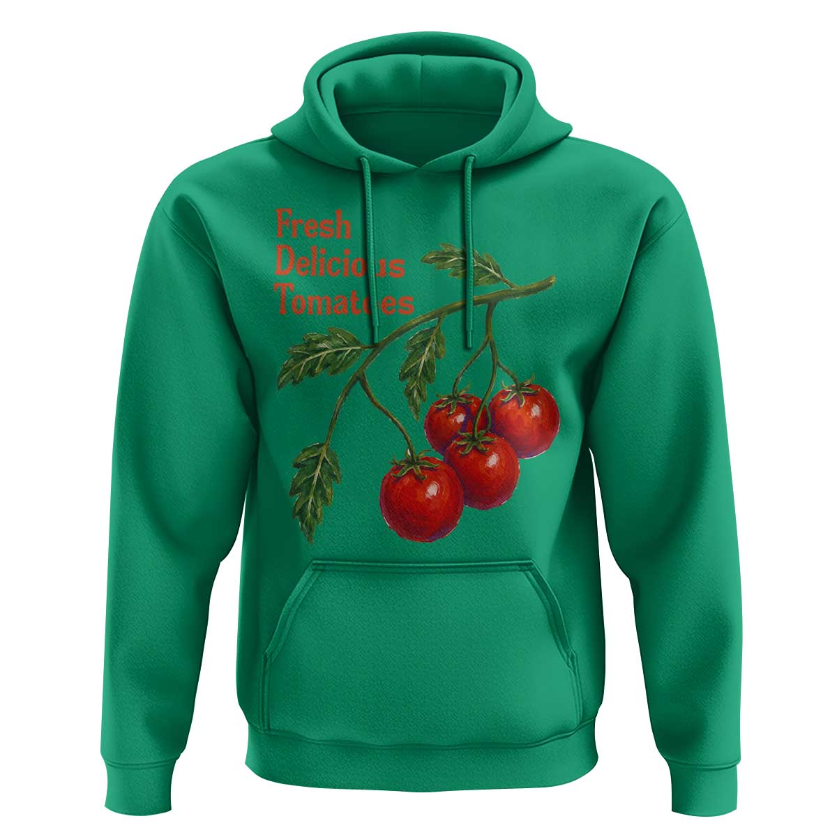 Subtle FDT Hoodie Fresh Delicious Tomatoes Retro Tomato Vine Graphic Political Humor
